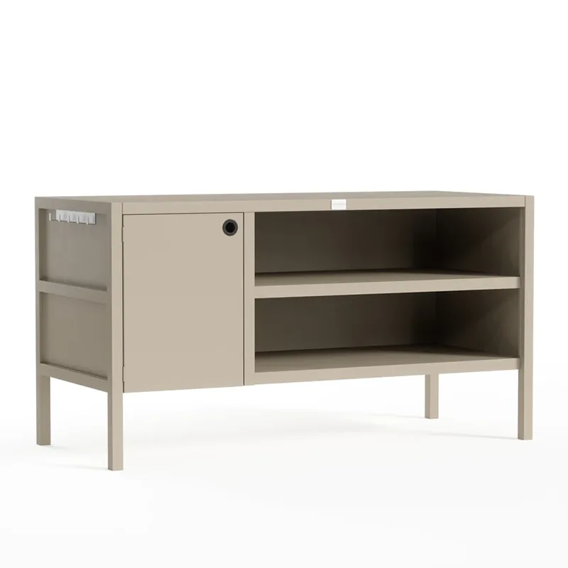 문이 있는 2층 야외 주방 캐비닛