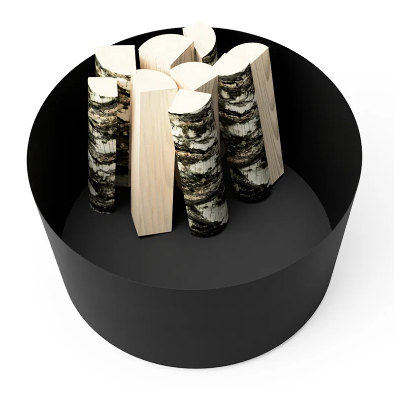 아연 도금 금속 원형 야외 화분